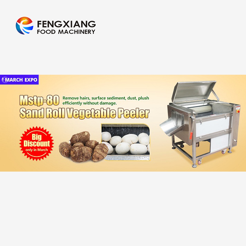 Fengxiang-Rodillo de cepillo MSTP-80, batata, yuca, Edamame, depilación y lavado, peladora