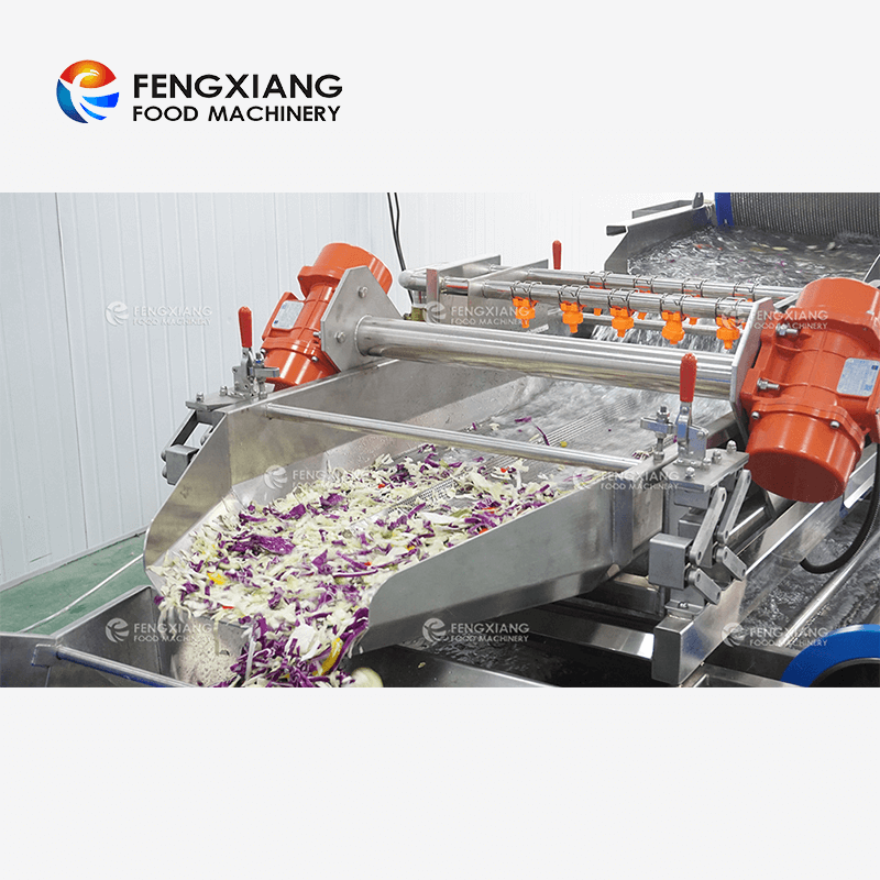 Línea de procesamiento de secadoras, lavado y corte de ensalada de frutas y verduras Fengxiang